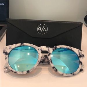 QUAY Blue Marble Sunglasses